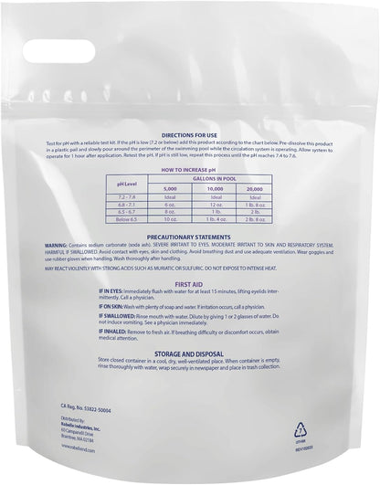 10-Pounds 100% Robelle Premium pH Up for Pools, Sodium Carbonate