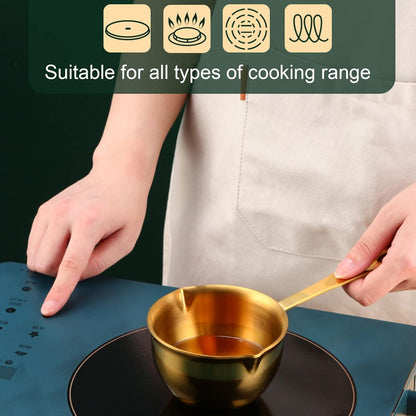 CHICIRIS Stainless Steel Saucepan, Non Stick Multipurpose Sauce Pan with Pour Spout for Cooking