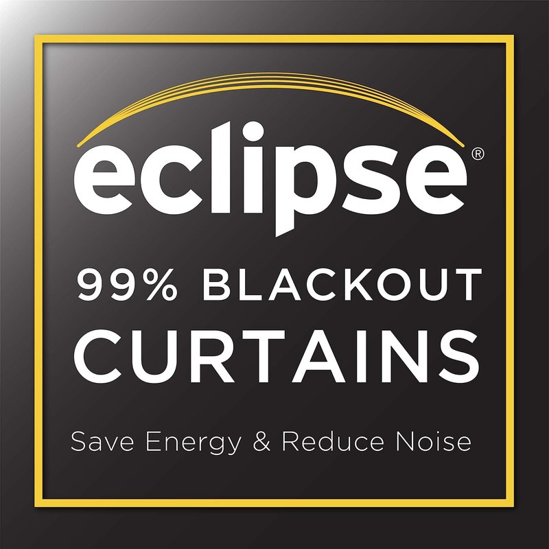 Eclipse Solid Thermapanel Modern Room Darkening Rod Pocket Window Curtain for Bedroom (1 Panel) 54" x 84" Curtain Panel in Blush