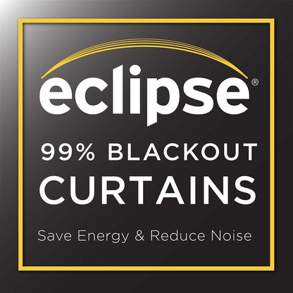 Eclipse Solid Thermapanel Modern Room Darkening Rod Pocket Window Curtain for Bedroom (1 Panel) 54" x 84" Curtain Panel in Blush