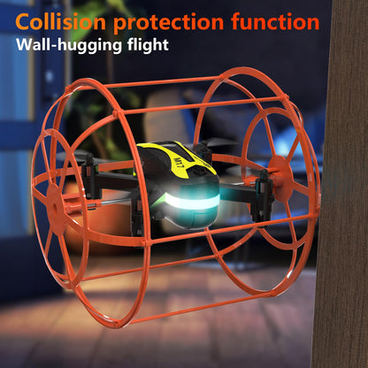 Morlyrctooy M17 Drone with Protective Cover Mini Drone RC Quadcopter for Beginners Land-Air Dual Mode Drone Headless Mode 3 Speed Modes 3D Flip One Key Control 2 Rechargeable Battery Gifts