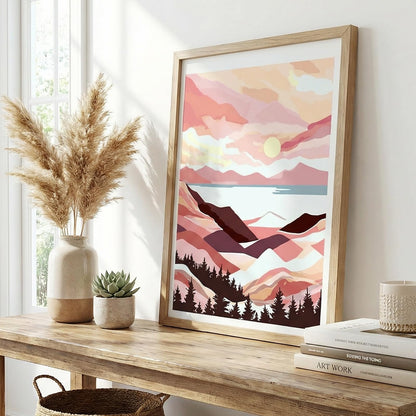 Ninonly Paint by Numbers Kit for Adults with Framed Canvas 4 Pack, Sunrise Paint by Number Arts Kits for Beginner with Wooden Easel, Acrylic Set, Brushes for Home Decor, 9 * 12 Inch