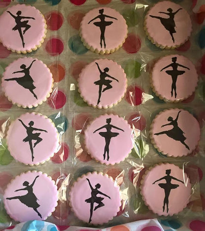 Designer Stencils Ballerina Cookie Stencil Set, Beige/Semi-Transparent, fits 3 inch circle