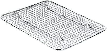 Update International Heavy-Duty 1/4 Size Cooling Rack, Commercial Grade, Oven-Safe, Chrome, Set of 2