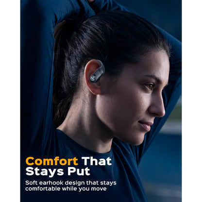 TREBLAB X4 – Waterproof Workout Headphones for Running & Gym - Silky Soft Secure Earhooks, 11H Battery, Physical Buttons, Noise Canceling Over-Ear Ear Hook Bluetooth Earbuds for Sports