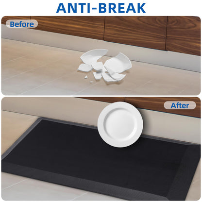 Anti Fatigue Kitchen Mats for Floor, 9/10 Extra Thick Cushioned Standing Desk Mat, Comfort Memory Foam Ergonomic Kitchen Rugs and Mats Non-Slip Waterproof for Office, Kitchen, Sink, 20" x 32"