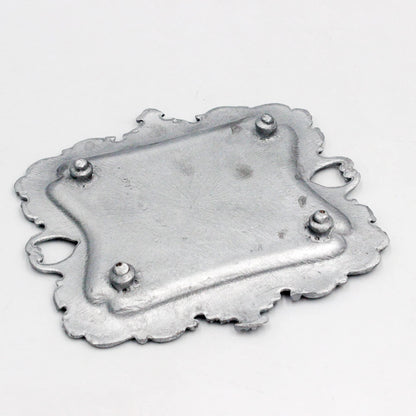 Vintage Small Sliver Ring Dish, Birthday & Wedding Gifts for Women，Wedding Ring Tray -Sliver (1 Pack)