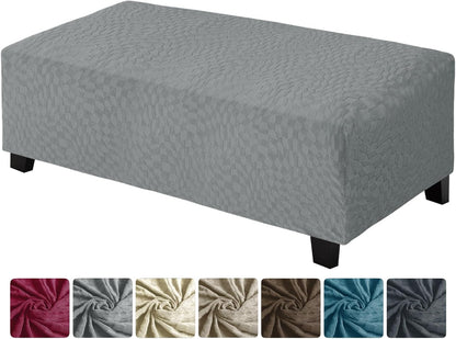2026 (L:45"-56") ZNSAYOTX Rectangle Ottoman Cover Super Stretch Soft Footrest Slipcover Form Fit, Universal Folding