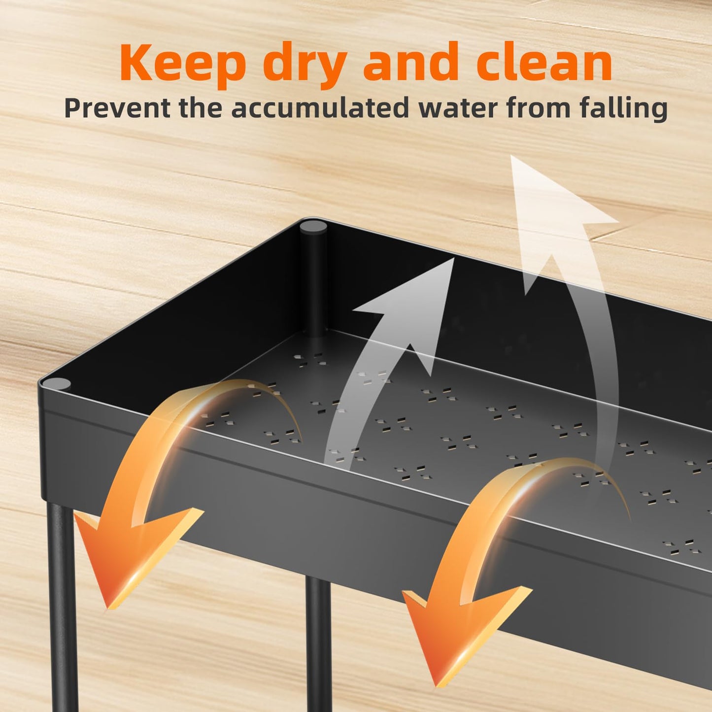 Simple Trending Under Sink Organizer 2 Pack, Sink Pull-Out Sliding Storage Cabinet, 2-Tier Under Shelf Organizer for Kitchen Bathroom, Black