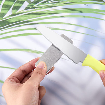 Patelai 2 Pcs Mini Pocket Knife Sharpener Stone Double Sided Portable Sharpening Stone Whetstone Diamond Ceramic Sharpen Tools 400/1000 Grit for Knives Scissors Kitchen Outdoor Survival Gear