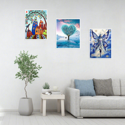 Focart 4 Pack Random Diamond Paintings, 5D DIY Special Shape Rhinestone Diamond Painting Kits for Adults 12x12 inch