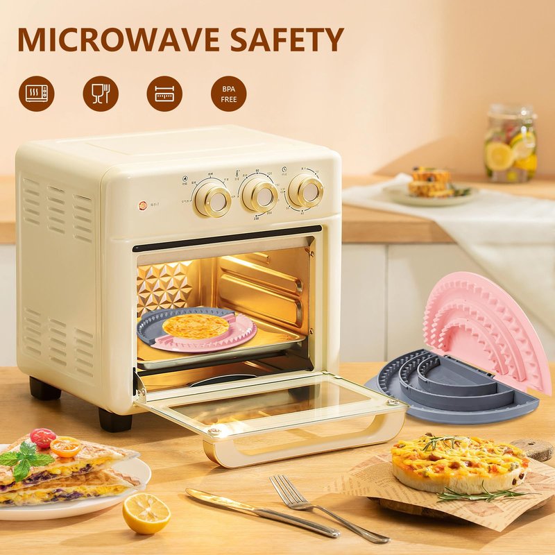 Tortilla Sealer,SELERS,Tacos Tortilla Crimper Maker,Removable & Adjustable 4"- 10" /6"- 12",Quesadilla Crimper for 4''-12'' Wraps,Burritos,Pasties,Tortilla,Dumplings,Sandwich,Grey Pink (4"+6"+8")