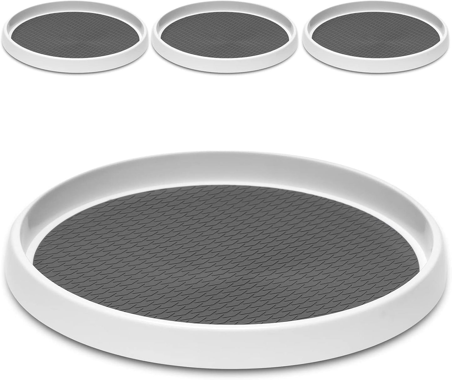 12-Inch [4 Pack] Countertop, Non-Skid Turntable Lazy Susan Organizer - Spinning Rack for Cabinet Table Top, Pantry