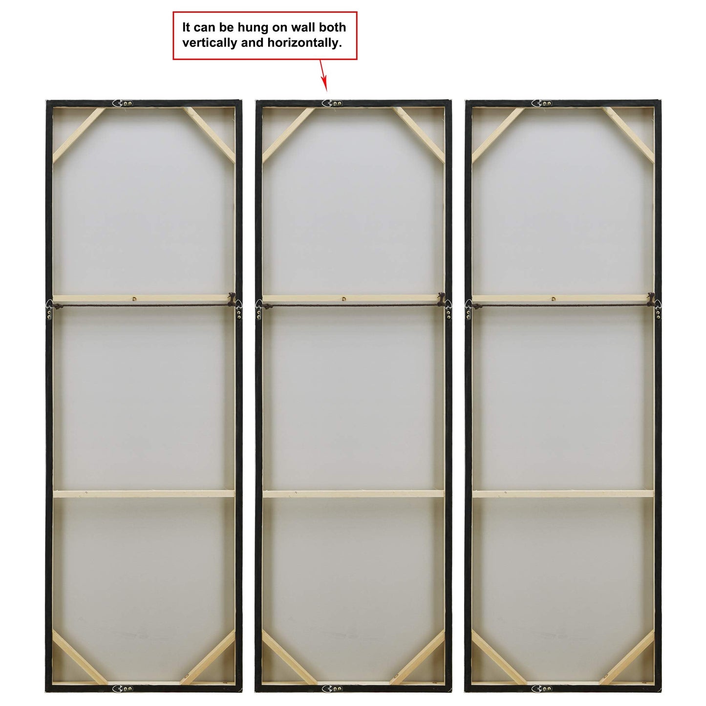 Empire Art Direct Abstract Wall Art Textured Hand Painted Canvas by Martin Edwards, Triptych, 60" x 20" each, Diamonds