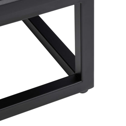 SEI Furniture - Holly & Martin Frescan Color Changing Electric Fireplace - Transitional Design, Black Glass and Wood - Ideal for Living Room, Bedroom (FC1063059)