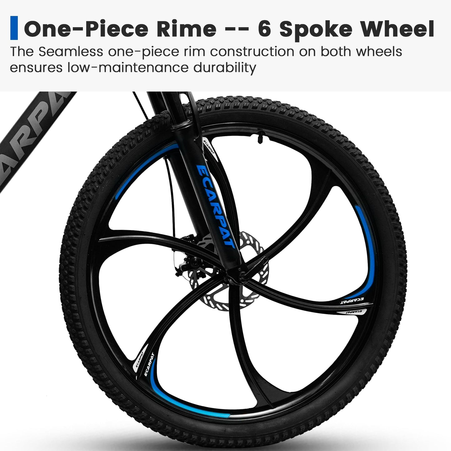 Ecarpat 26 Inch Full Suspension Mountain Bike, 21 Speeds Dual Disc Brake, Men Women Carbon Steel Mountain Bike, Adult Trail Beach Snow Commuter City Bikes