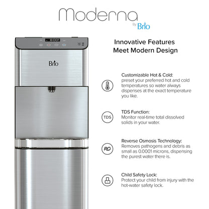 Brio Moderna Touch-Less Bottle-Less Water Cooler