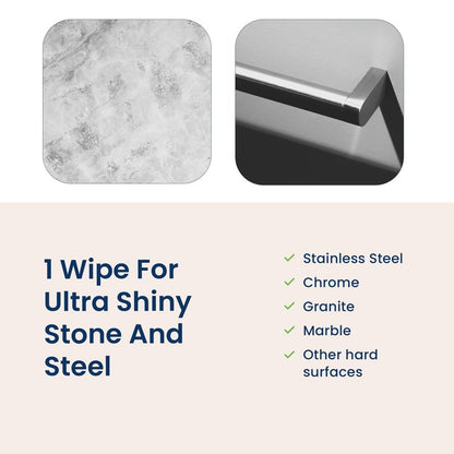 Truly Free Stone & Steel Cleansing Polish Starter Kit - Quartz, Marble, Granite, Stone Countertop, Oven, Stainless Steel Cleaner - 12oz Empty Bottle, 1 Concentrated Fill (3oz)-No Harmful Ingredients