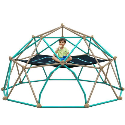 Merax 12FT Climbing Dome with Hammock, Outdoor Geometric Dome Climber Play Center for Kids 3-10 Supporting 1000 lbs, Easy Assembly Jungle Gym