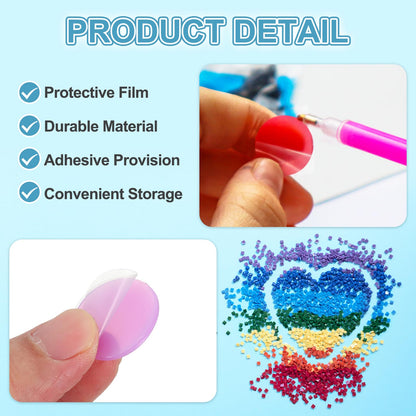 PATIKIL 15PCS Diamond Art Painting Glue Clay Wax 5D DIY Diamond Art Refills Glue with Storage Box for Embroidery Mud Supplies Accessories Painting Tool (23mm/0.9", Blue)