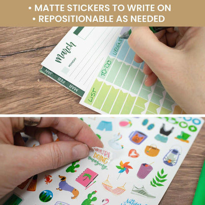 bloom daily planners Monthly Celebrations Planner Stickers for Calendar Decorating, Planning, Scrapbooking - Holiday, Seasonal, & General Events (14 Sheets, 1,100+ Stickers per Pack)