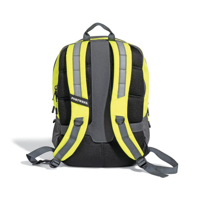PIG Spill Kit | Portable Backpack | Absorbs up to 4.4 gallons | Hi-Viz Green | 12.6" W x 7.6" D x 18.5" H| PMB30629