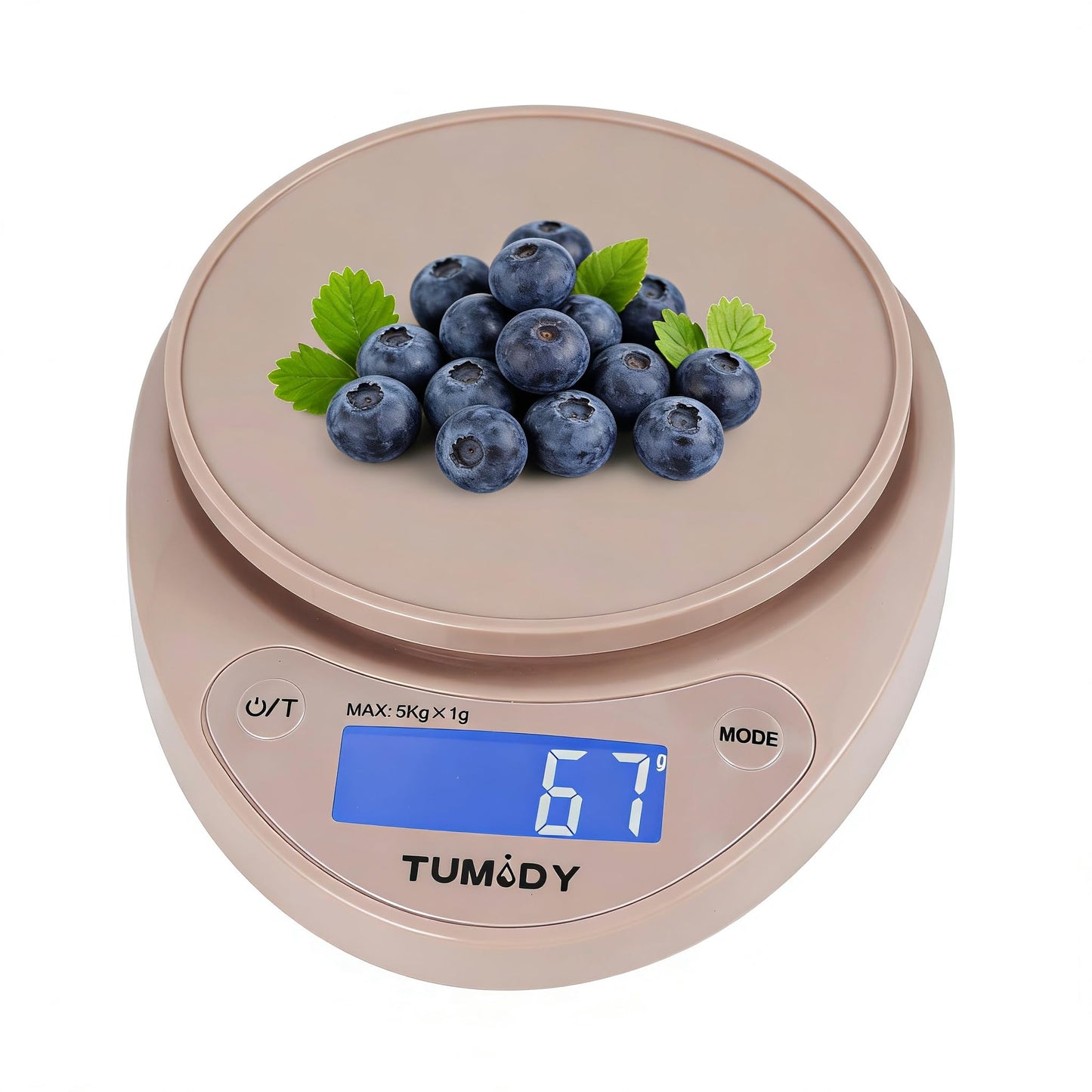 Small Digital Kitchen Scale Food -11lb/5kg Kitchen Weight Scale with LCD Display for Weight Loss, Sourdough Bread, Baking, Cooking, Keto and Meal Prep, 1g Precision, Batteries Included, Pink