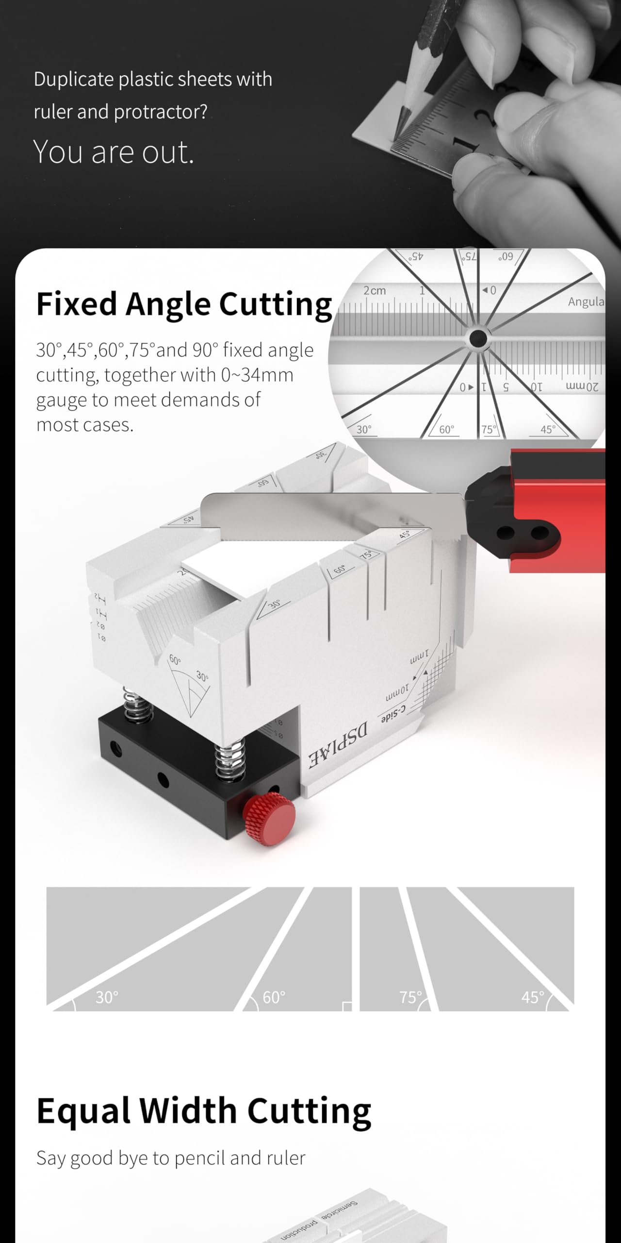 DSPIAE All-in-One Hobby Processing Platform with Glass File, Precision Model Cutting Cube with Drilling Guide and Angle Cutting for Edge Finishing