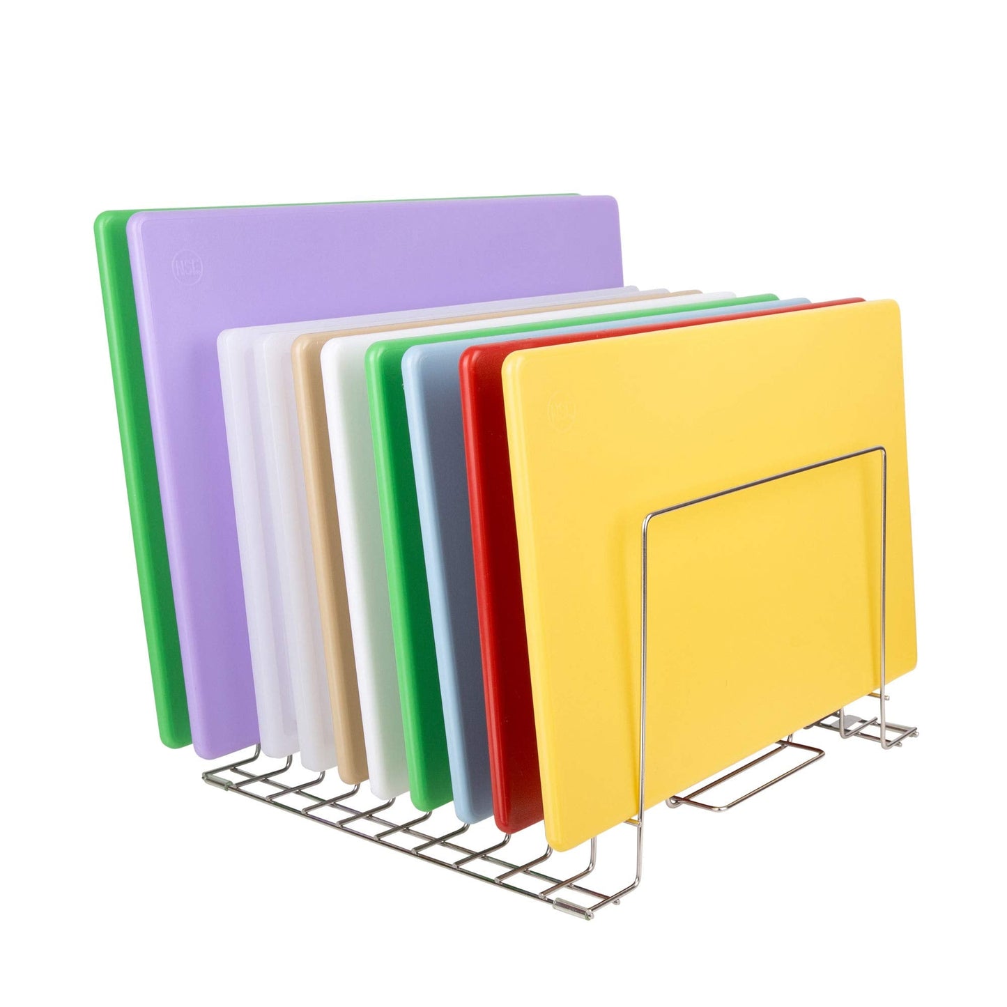 Thirteen Chefs Stainless Steel Cutting Board Rack - Ten 1" Slots fits Baking Sheets, Pans and Lids - Commercial Grade Organizer and NSF Stamped for Restaurants and Kitchens