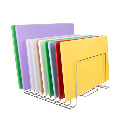 Thirteen Chefs Stainless Steel Cutting Board Rack - Ten 1" Slots fits Baking Sheets, Pans and Lids - Commercial Grade Organizer and NSF Stamped for Restaurants and Kitchens