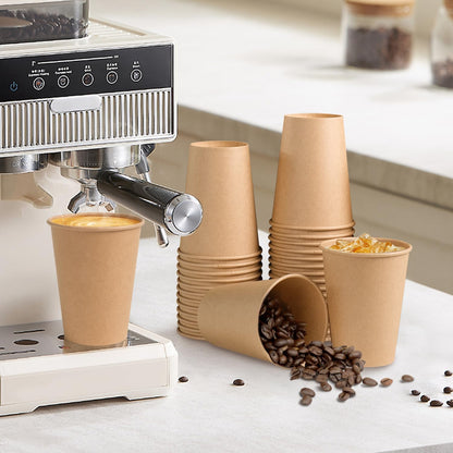 BYSNOW 300 Pack 12 oz Paper Coffee Cups, Disposable Kraft Coffee Cups, Hot/Cold Drinking Cup for Water, Coffee, Juice