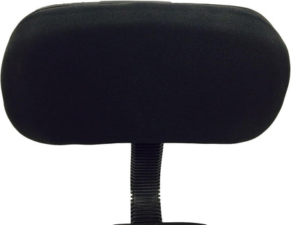 Hodedah Adjustable Height Armless Task Chair, Low-Back Swiveling with Padded Back and Seat in Black