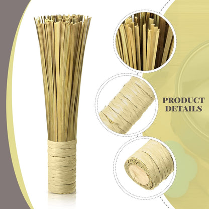 2 12 Inches Pcs Bamboo Wok Brush Bamboo Kitchen Cleaning Brush Pot Scraper Scrubber Dish Pan for Cooking Skillet Grill
