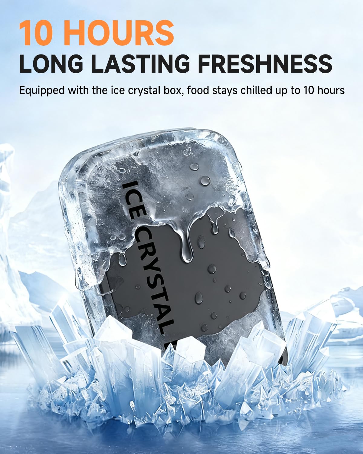 GEARGO 𝟐𝟎𝟐𝟔 𝐔𝐩𝐠𝐫𝐚𝐝𝐞𝐝 Cordless Electric Lunch Box, 6.3 Cups & 24000mAh Rechargeable Heated Lunch Box with Ice Crystal Box, 24 Hours Scheduled Self Heating Lunchbox For Men Women