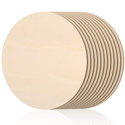 18 Inch Round Wood Circles Unfinished Wood Circles for Crafts, Door Hanger, Pyrography and Painting (5 Pieces)