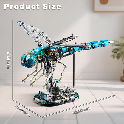 Ideas Mechanical Dragonfly Building Set with Light,Collectible Set for Adults, Compatible with Lego Animal,Authentically Detailed Build and Display Model for Home or Office Décor (866PCS)
