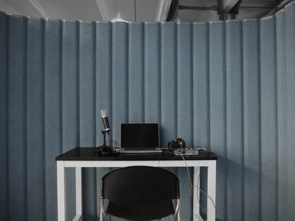 Versare VersiPanel Acoustical Partition Wall - Sound Panel Classroom Office Room Divider, Flexible Arrangement, Easy Roll-up Storage (Gray, 8'Wide x 6'6"Tall)