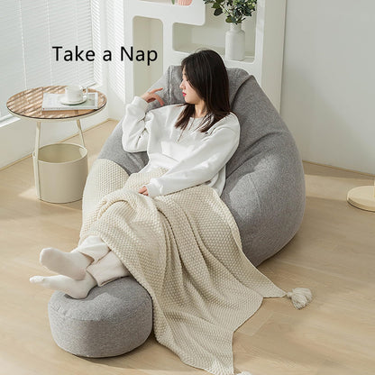 HUJZJY Oversized Bean Bag Chair for Adults, Bean Bag Couch with Filler, Soft Premium Memory Foam Lounger, Comfy Floor Sofa, for Living Room, Bedroom and Gaming Room