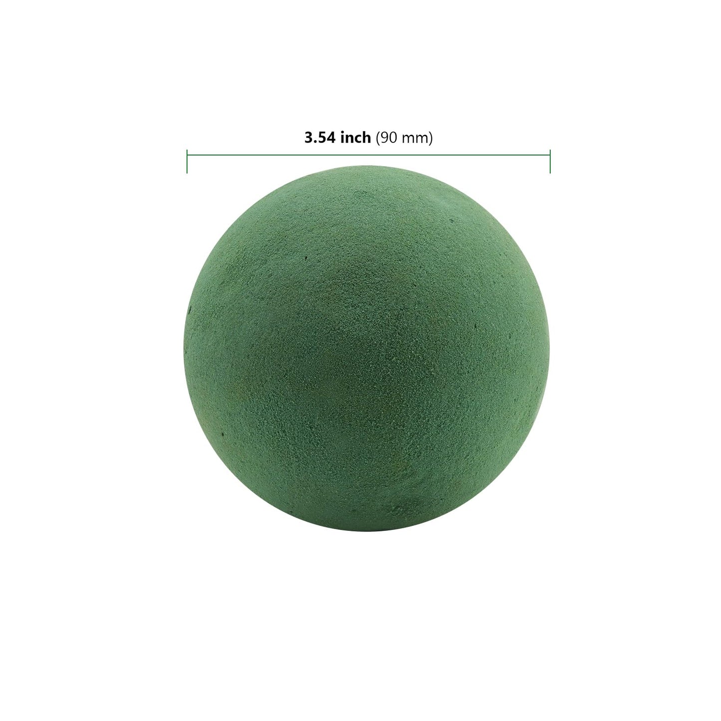 HAKZEON 12 PCS 3.54 Inch Green Round Floral Dry Foam Balls, Large Foam Spheres for Artificial Flower Arrangements， DIY Crafts Decor