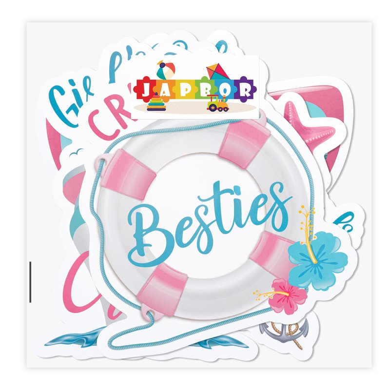 JAPBOR Cruise Door Decorations Magnetic - 4PCS It’s A Girls Trip Magnets, Girl Ship Car Cabin Refrigerator Magnet Decal, Cruising Magnetic Fridge Stickers for Home Kitchen Decor