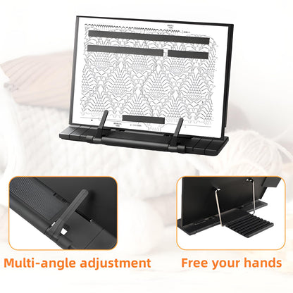 Knitting Pattern Holder with 4 Replacement Black Magnets, Knitting Chart Keeper Cross Stitch Pattern Holder for Crochet, Cross Stitch Supplies & Accessories, 11.22" Lx7.28 W