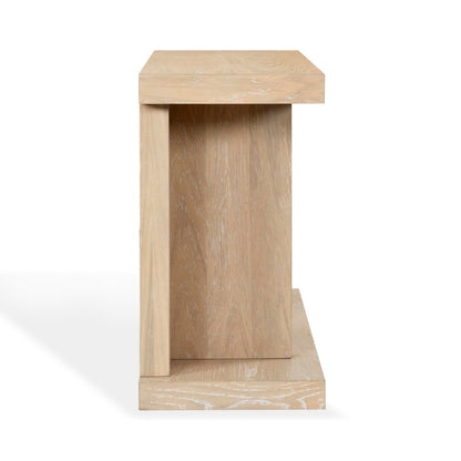 SAFAVIEH Couture Collection – Claramay Natural Cerused Oak Console Table, Modern Wood Entryway & Living Room Accent (SFV2223A)