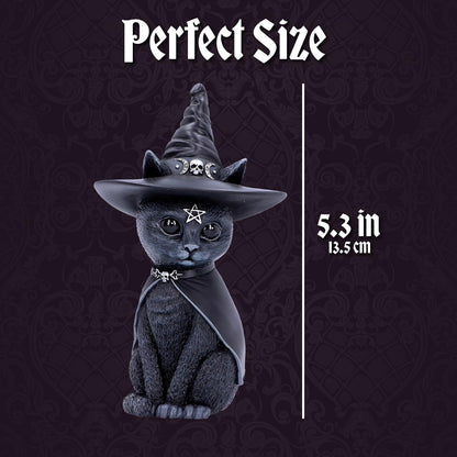 Nemesis Now Figurine Decor, Detailed Hand-Painted Polyresin, Black - Purrah Witches Hat Gothic Satanic Cat