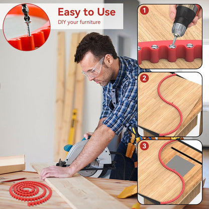 Woodworking Profiling Strip Flexible Curve Template Profiling Strip Gear Driven Curve Template Guide Adjustable Fixed Complex Shape Contour Tool (78.74inch)