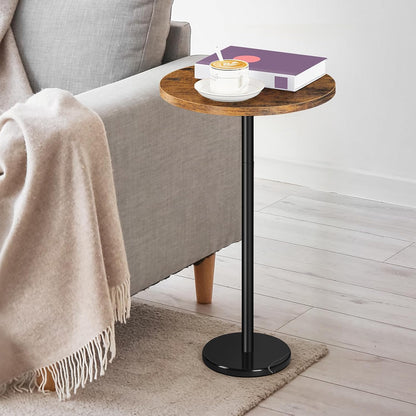 smusei Drink Table Small Side Table with Marble Base Pedestal Side Table Drink Tables for Small Spaces Round End Table