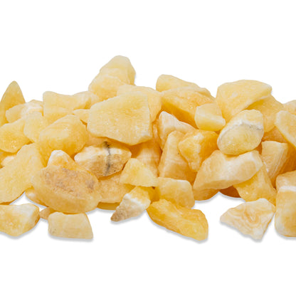 1/2 lb Orange Calcite Rough Stones - Natural Raw Crystals for Tumbling Cabbing Polishing Wire Wrapping Lapidary & Jewelry Making - Fountain Decoration Rocks - Reiki Yoga & Wicca Healing - Bulk Rocks