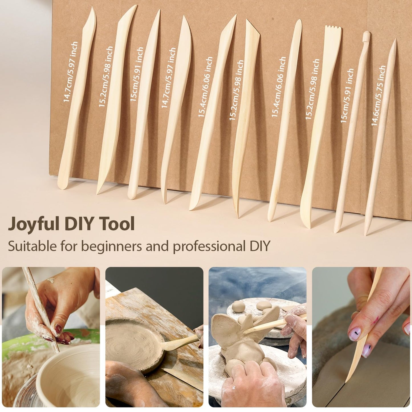 Tovotum 57PCS Pottery Sculpting Tools Ceramic Clay Carving Tools Set for Beginners Expert Art Crafts Pottery Clay Tool