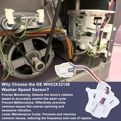 Washing Machine Speed Sensor Replacement WH03X32158 WH12X26330, Suitable for Various Models, Important Parts of Washing