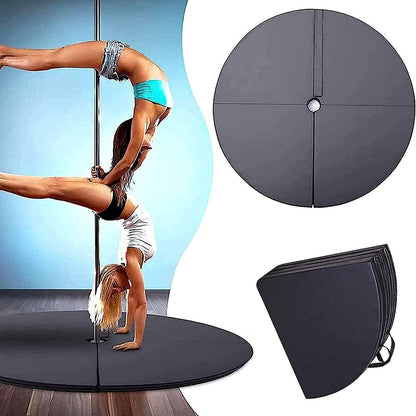 Pole Crash Mat for Dance Safety, Yoga & Gymnastics – Round Fitness Cushion for Home & Studio, Ideal for Pole Dance Training & Exercise, Durable & Non-Slip