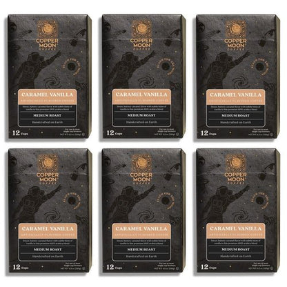 Copper Moon Coffee Pods - Caramel Vanilla Blend for Keurig K-Cup Brewers | Medium Roast, 72 Count